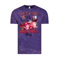 Cloud Purple just a girl who loves valentine's day Vintage Tee - OliviaCreatesArt