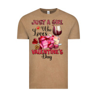 Vintage Coffee just a girl who loves valentine's day Vintage Tee - OliviaCreatesArt