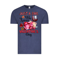 Vintage Denim just a girl who loves valentine's day Vintage Tee - OliviaCreatesArt