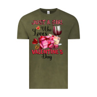 Vintage Olive just a girl who loves valentine's day Vintage Tee - OliviaCreatesArt