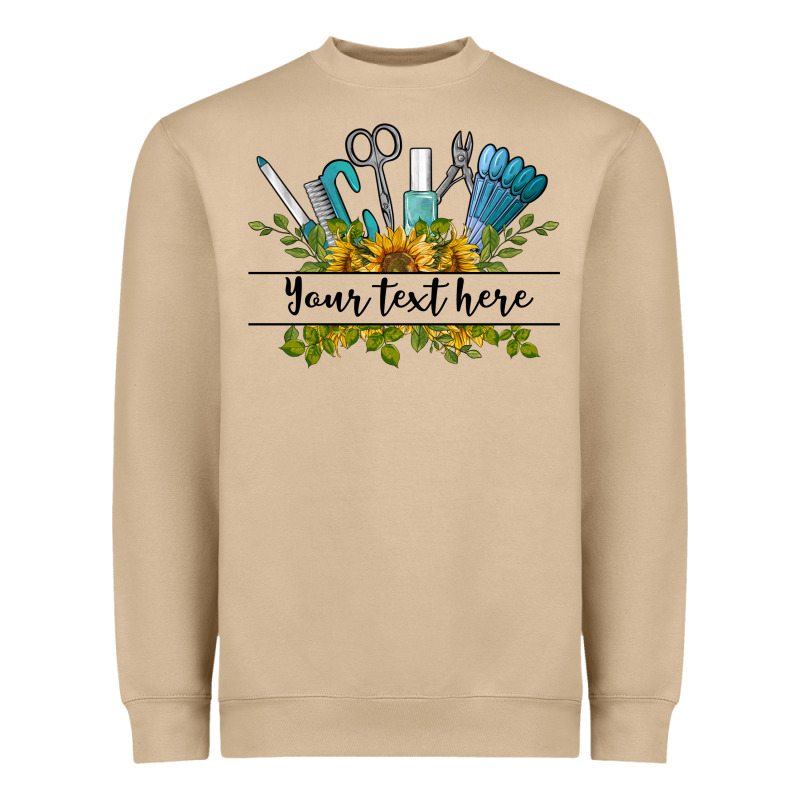 Customize Nail Tools With Sunflower Preview Heavyweight Sweatshirt by BarkalooDesign | Teevron