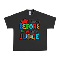 Pigment Black think before you judge Urban Heavy Tee - OliviaCreatesArt