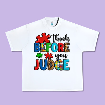 Think Before You Judge Urban Heavy Tee Designed By Oliviacreatesart