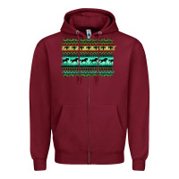 Burgundy turquoise aztec bullskull and horse Zipper Hoodie - BarkalooDesign