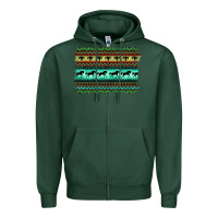 Sports Green turquoise aztec bullskull and horse Zipper Hoodie - BarkalooDesign