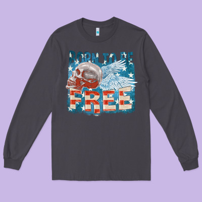 Born To Be Free Long Sleeve Tee Designed By Fadigitalartstudio