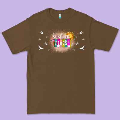 Summer Vibes With Birds Premium Tee Designed By Tumblerdesignbyshophia