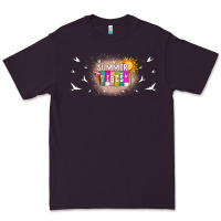 Plum summer vibes with birds Premium Tee - TumblerDesignByShophia