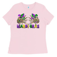 Mardi Gras Skeleton Hands Ladies Tee | Teevron