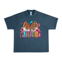 Midnight Navy Periodt afro woman nail art Urban Heavy Tee - RanaPortraitStore