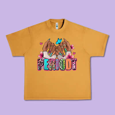 Periodt Afro Woman Nail Art Urban Heavy Tee Designed By Ranaportraitstore