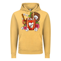 Vintage Mustard Baseball Coffee cup Vintage Hoodie - FaDigitalArtStudio