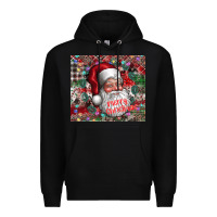Black merry christmas Premium Hoodie - CowhideDigitalArt
