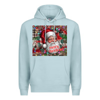 Blue Mist merry christmas Premium Hoodie - CowhideDigitalArt