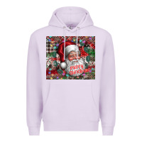 Lilac merry christmas Premium Hoodie - CowhideDigitalArt