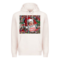 Pale Pink merry christmas Premium Hoodie - CowhideDigitalArt