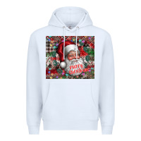 White merry christmas Premium Hoodie - CowhideDigitalArt