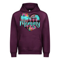 Mauve Wine mommy leopard turquoise heart Urban Hoodie - JahusDesignShop