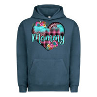 Pigment Midnight Navy mommy leopard turquoise heart Urban Hoodie - JahusDesignShop
