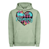 Pigment Oil Green mommy leopard turquoise heart Urban Hoodie - JahusDesignShop