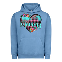 Pigment Pebble Blue mommy leopard turquoise heart Urban Hoodie - JahusDesignShop