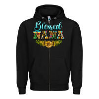Black blessed nana Zipper Hoodie - BarkalooDesign
