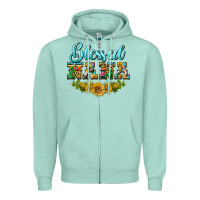 Seafoam blessed nana Zipper Hoodie - BarkalooDesign