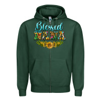 Sports Green blessed nana Zipper Hoodie - BarkalooDesign