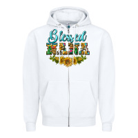 White blessed nana Zipper Hoodie - BarkalooDesign