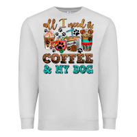 Dove Grey all i need is coffee and my dog Premium Sweatshirt - AdoDesignShop