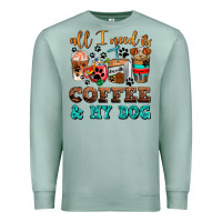 Seafoam all i need is coffee and my dog Premium Sweatshirt - AdoDesignShop