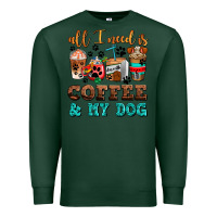 Sports Green all i need is coffee and my dog Premium Sweatshirt - AdoDesignShop