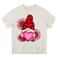Cream valentine's day with sunflowers gnomes Heavy Core Tee - RanaPortraitStore