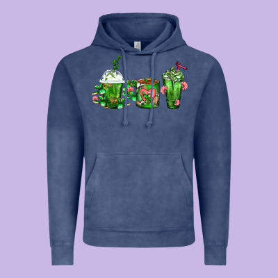 Cactus Lover Cactus Coffee Cups Vintage Hoodie Designed By Fadigitalartstudio