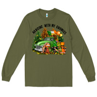 Army Green St. Patricks Day hanging with my gnomies Long Sleeve Tee - FaDigitalArtStudio