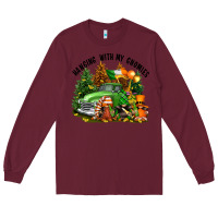 Burgundy St. Patricks Day hanging with my gnomies Long Sleeve Tee - FaDigitalArtStudio