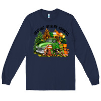 Navy St. Patricks Day hanging with my gnomies Long Sleeve Tee - FaDigitalArtStudio