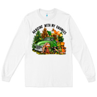 White St. Patricks Day hanging with my gnomies Long Sleeve Tee - FaDigitalArtStudio