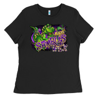 Black mardi saurus rex Ladies Tee - CowGirlArtShop