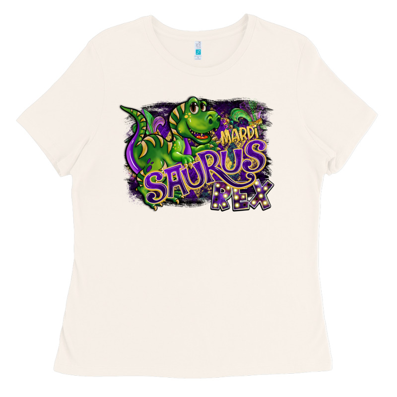 Mardi Saurus Rex Ladies Tee by CowGirlArtShop | Teevron