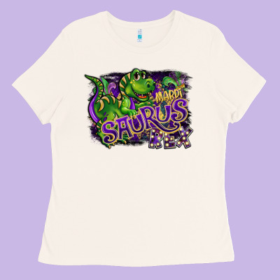 Mardi Saurus Rex Ladies Tee Designed By Cowgirlartshop