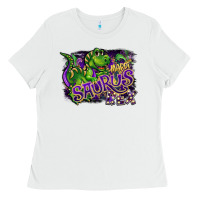 White mardi saurus rex Ladies Tee - CowGirlArtShop