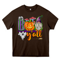 Chocolate Brown Boo Y'all Heavy Core Tee - texasbilliewilder