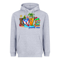 Heather Grey love puerto rico Heavyweight Hoodie - AdoDesignShop