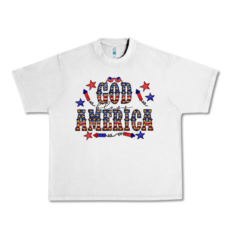 4 July God Bless America Western Urban Heavy Tee by CowCowDesign | Teevron