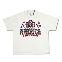 Pistachio 4 july god bless america western Urban Heavy Tee - CowCowDesign