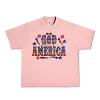Salmon 4 july god bless america western Urban Heavy Tee - CowCowDesign