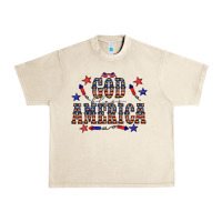 Sandshell 4 july god bless america western Urban Heavy Tee - CowCowDesign