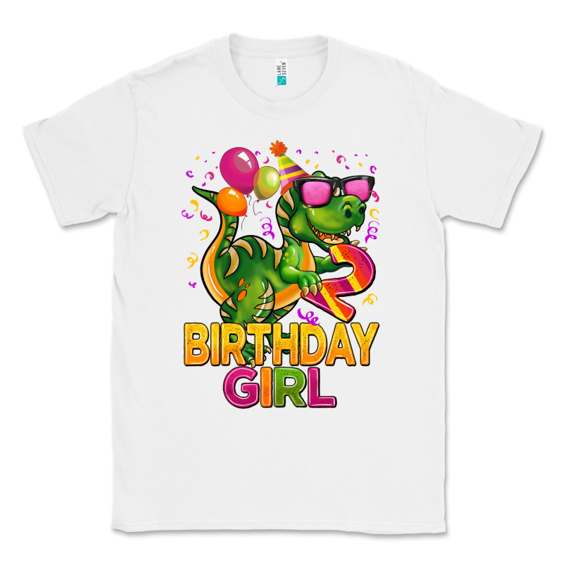 2rd Birthday Girl T Rex Pink Classic Tee by CowGirlArtShop | Teevron