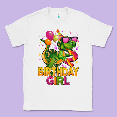 2rd Birthday Girl T Rex Pink Classic Tee Designed By Cowgirlartshop